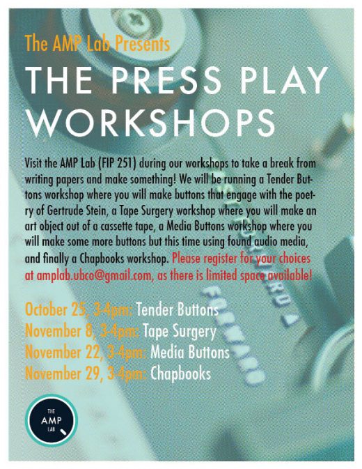 Press Play Workshop Poster